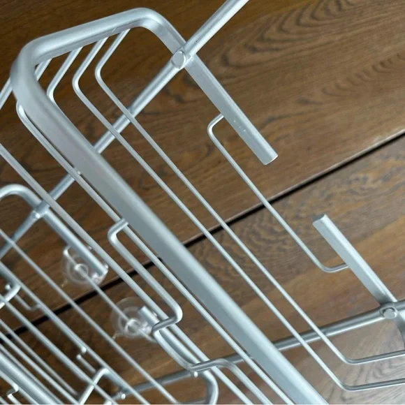 Zenna Home Rustproof Hanging Shower Caddy Satin Chrome Sturdy Metal - Picture 8 of 11